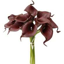 4/10/20 Piezas Flores Artificiales de Cala Lili, Flores de Cala Lili Realistas de Textura Simulada para Decoración del Hogar, Jardín, Oficina, Fiesta, Boda, Ramo, Centro de Mesa, Pascua - Multicolor - Ver 80