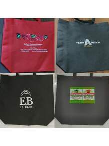 20pcs Customized Non-Woven Easter Gift Bags - Personalize With Your Text, Logo Or Imagery - Durable Blue Tote Bags For Jewelry & Accessories Packaging, School Supplies, Back To School, For Office, For School, For Classroom, For Teacher Gifts, For University, For Colleague, For Dorm Rooms, For Teacher, For Boys And Girls, For Teenagers, Junior High School Students, Middle School Students, High School Senior High School Students, College Students, University Students, Freshman, Sophomore, Underclassmen - Multicolor - View 4