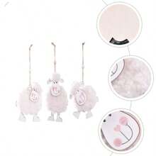 1Piece Felt Sheep Hanging Decorations Adorable Easter Charms Cute Lamb Hanging Ornaments For Home Holiday Party Decor Sheep Plush Decorative Items Easter Decorations Easter Decor Party Gift Gifts Birthday Graduation