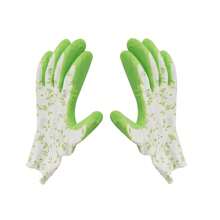 1 Pair Women's Ditsy Floral Fashion Gardening Gloves, Oil Resistant Latex Protective Gloves For Yard Work & Crafts