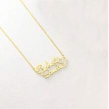 Naamketting met hart, ketting met naam voor koppels, sieraden voor moeders, gepersonaliseerd cadeau, cadeau voor haar, verjaardagscadeau eenvoudig doe-het-zelf cadeau met aangepaste naam, luxe aanpasbare naam goudkleurige modieuze charmante ketting,