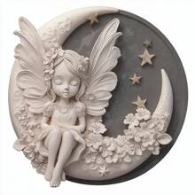 1PC Moon Angel Mold, Fondant Mold, DIY Craft Mold do tworzenia biżuterii, DIY Silikonowa Forma Do Półksiężyca, Moon Angel Shaped Żywica Mold