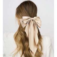 2 piezas Horquillas de lazo grande y lindo para el cabello de mujer, adorno para el cabello, artículo de moda bonito para uso diario, de fiesta o de viaje, esencial portátil