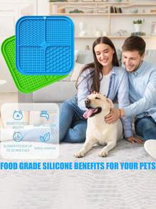 Tappetino per leccare, tappetino per leccare premium con ventose per alleviare l'ansia dei cani, ciotole per cani ad alimentazione lenta, per il bagno, la toelettatura e l'addestramento