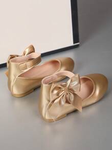 زوج أحذية برنسيسة ذات تصميم فراشة لأطفال المدرسة، قاعدة ناعمة مناسبة للبنات للربيع والصيف والخريف والشتاء