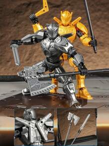 13 Joints Movable Wanderer Robot Warrior Model Toy, Children Assembly Kit, Holiday Gift For Boys - Multicolor - View 12