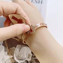 2pcs Projection 'I Love You' In 100 Languages Bracelet And Protection Shield Keychain Couple Jewelry Set, Titanium Steel Romantic Matching Gift For Birthday, Small Wrist, Emotional Memorial