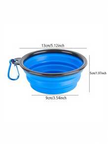 Tazón portátil para mascotas al aire libre, tazón expandible para perros, recipiente de alimentación lenta de silicona, plato de agua colgante para mascota, bol plegable premium para viajes de perros y gatos, para beber, diseño duradero, portátil y plegable rápido con clip Crr expansible