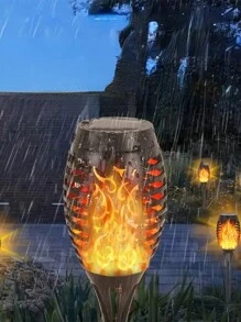 1/2/4/6 pièces, Lumières solaires, Lumières décoratives d'extérieur, Alimentées à l'énergie solaire, Convient pour les festivals, les fêtes, les jardins, les parcs, les lumières décoratives, les lumières de pelouse, Illuminez votre jardin avec la flamme vacillante de l'énergie solaire