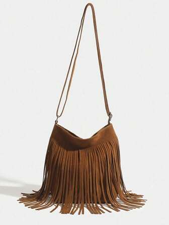 Vintage Tassel Shoulder Bag/Crossbody Bag For Girls 14 Years Old And Above: Lightweight, Large Capacity, Adjustable Strap, Stylish For Outdoors