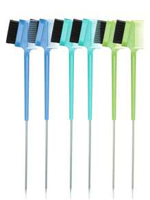 1/6支尖尾边缘控制梳双面发梳,适用于美发沙龙专业造型工具,染发刷,边缘控制梳,1支发梳/发刷,发梳,梳子,美发工具,美发产品及配件,适用于理发店、美容院、返校季、旅行度假必备,女士适用,刷子,木梳,发刷,美发设备,发型,美发,发刷,发刷套装,梳子,卷发梳,解结梳,女士发刷,理发师配件,理发店,美发设备 - 彩色 - 查看 19