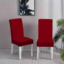 2/4/6 件套弹力牛奶餐椅椅套，适用于婚礼、餐厅、办公室、宴会和家居装饰 - 彩色 - 查看 7