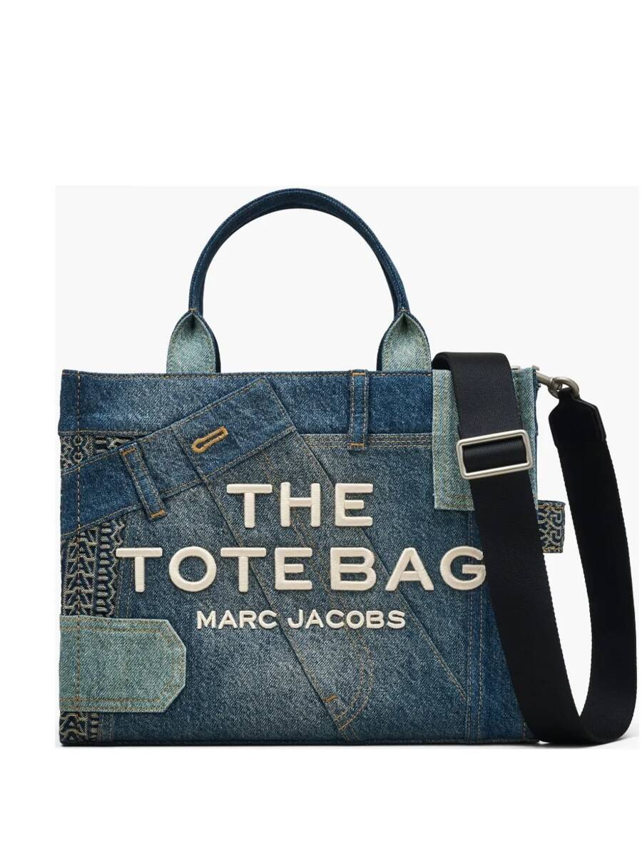 Marc Jacobs - Women The Medium Deconstructed Denim Tote Bag Christmas Gift Bolsas Bolsos - 404 靛藍 MUL - 查看 1