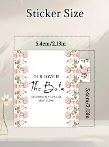 12-192Pcs Custom Text Wedding Stickers, Personalized Wedding Labels, Customized Party Favour Labels, Customizable Wedding Party Self-Adhesive Stickers, Party Bag Labels, 5.4x5.4cm, 12 Styles, Suitable For Her, Bestie, Couple, Girlfriend,Graphic Print