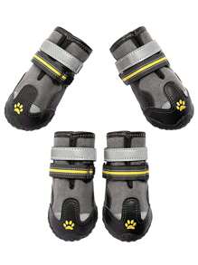 Dog Shoes Suitable For Large Dogs, Medium Size Dog Boots And Paw Protectors, Suitable For Snowy Winter, Hot Summer Pavements, Rainy Days, Outdoor Walking, And Indoor Hardwood Floor Anti-Slip Soles