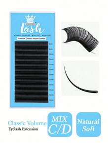 False Classic Eyelashes Strip For Beauty Salon Curling Russian Volume Premium Material Black Eyelash For Extension Soft Lashes