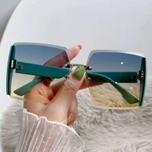 Ochelari de soare noi pentru femei, cu design auriu strălucitor pe ambele părți, model 2024, la modă și personalizabili, potriviți pentru viața de zi cu zi, alpinism, drumeții, călătorii, plajă și efect de umbrelă pentru vacanța de vară la plajă, în aer liber, călătorii
