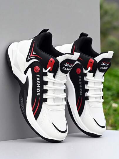 Men's Shock-Absorbing Basketball Shoes, Anti-Slip Sports Shoes For Teenagers