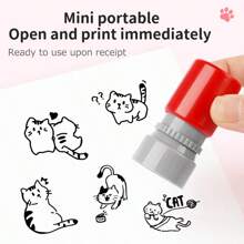 Cute Cat Pet Stamp, DIY Peripheral Stamps, Cartoon Stamp For Cute Journals, Adorable Cat Style, Educational Teacher & Parent Stamps
