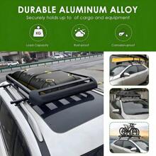 Car Roof Rack Lockable Roof Rails Luggage Rack For Cars With Roof Rails, Streamlined Roof Rack For Vacation And Luggage Transportation - Black - View 3
