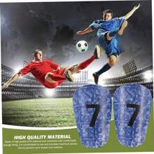 1 Pair Adult Mini Football Player Number Print Football Shin Guards, Thick Protective Insert Pad Leg Sleeve - Multicolor - View 6