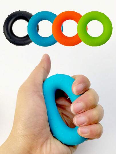 1 件硅胶握力环，男女通用健身橡胶环，适用于手部力量训练，健身器材，适用于办公室和休闲健身房配件