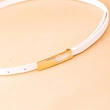 1pc Women Adjustable Skinny Slim Waist Belt With Smooth Buckle, Decor For Dress, Sweater, Shirt