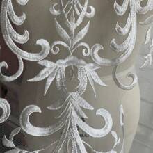 1 Extra Large European Floral Water-Soluble Embroidered Applique, Decoration For Wedding Dress - Multicolor - View 7