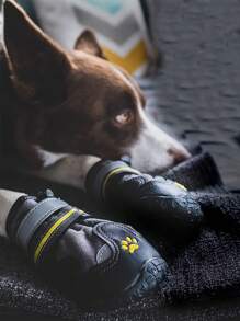 Dog Shoes Suitable For Large Dogs, Medium Size Dog Boots And Paw Protectors, Suitable For Snowy Winter, Hot Summer Pavements, Rainy Days, Outdoor Walking, And Indoor Hardwood Floor Anti-Slip Soles