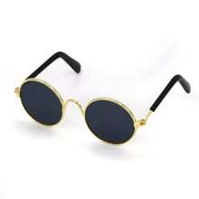 1 Stück süße retro runde Spiegelsonnenbrille, geeignet als Foto Requisite für kleine Hunde/Katzen, Haustierkatzen/Hunde Sonnenbrille, Teddy personalisierter lustiger Kopfschmuck Haustierzubehör