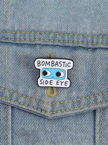 1pc Cartoon Metal Badge, Fashion Accessory For Shirt, Bag, Clothing, Suitable As Gift For Collecting Friends And Family - Letter - View 2