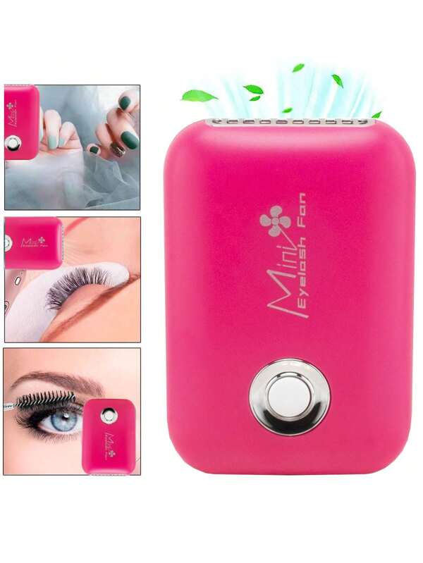 1pc Eyelash Fan Mini Eyelash Fan For Eyelash Extension Portable Eyelash Fan Dryer Handheld Rechargeable USB Eyelash Fan With Built-In Sponge Cooling Air Conditioner Fan Eyelash Extension Nail Art Application Quick Drying Nails Eyelash Extension Glue/Adhesive Suitable For Indoor Outdoor Travel/Home/Office