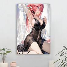 Sexy Cartoon Character Canvas Painting, Personality Creative Home Decoration, High Quality Decorative Posters, Dormitory, Gym, Bar, Cafe, Arcade, Room Living Room Wall Decoration Painting, Perfect Gift,Framed Canvas Painting