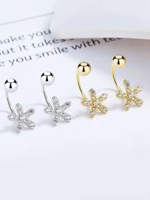 1 件 S925 纯银肚脐 锆石肚脐 银肚脐环 小肚脐 Mimi 肚脐首饰 - 單隻臍釘 - 查看 4