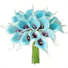 4/10/20 Piezas Flores Artificiales de Cala Lili, Flores de Cala Lili Realistas de Textura Simulada para Decoración del Hogar, Jardín, Oficina, Fiesta, Boda, Ramo, Centro de Mesa, Pascua - Multicolor - Ver 29