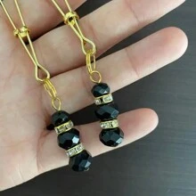 A Pair Of Manyjoy Elegant Beaded Mammary Labia Clips, BDSM Binding Clitoris Clips, Metal Nipple Clips With Pendants, No Power, No Battery, Sensual Intimate Toy Accessories, Sex Toys,Boob Toys