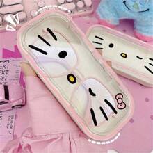 Estuche para gafas estilo anime de Hello Kitty "Encantador guardián" - Protección y almacenamiento de gafas adorable y de moda, opción de regalo perfecta para revelación de sexo, cumpleaños, bodas, fiestas, ideal para colegas, amigos y familiares, vuelta al cole