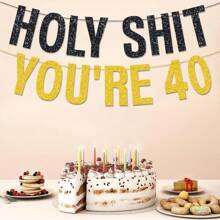 1 zestaw, DIY String Black Glitter You 21/30/40/50/60/70th Birthday Banner, Wszystkiego najlepszego z okazji urodzin 21/30/40/50/60/70th Birthday/Cheers 21/30/40/50/60/70th Birthday, Materiały dekoracyjne na 20. urodziny