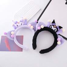 Sanrio 1 pièce Bandeau torsadé mignon de personnage Kuromi de dessin animé, accessoire pour cheveux de personnage créatif Sanrio