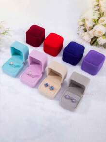 Hộp đựng nhẫn nhung (1/3 chiếc), hộp đựng nhẫn nhỏ, thích hợp cho cầu hôn, đám cưới, lễ đính hôn, Giáng sinh, Ngày Valentine, hộp trưng bày nhẫn, bông tai và khuyên tai, dành cho phụ nữ và bé gái, hộp đựng nhẫn nhung, hộp trang sức, hộp đựng huy hiệu, hộp trang sức, quà tặng Ngày của Mẹ, quà tặng cho mẹ - Nhiều màu - Xem 13