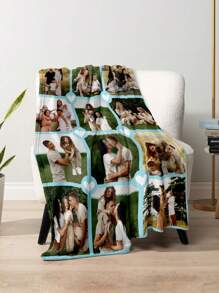 1 件定制照片毯，个性化照片和文字毯，可作为圣诞礼物，个性化圣诞记忆毯，毯子可用于床上用品/沙发/室内/室外，朋友礼物，儿童礼物，家庭礼物，生日礼物，送给朋友的礼物，送给她的礼物，送给女朋友的礼物，送给妈妈/爸爸的礼物