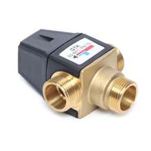 YUNRUX Cold/Hot Water Mixing Valve 3-Way DN20 Brass Valve Thermostatic Valve - Black - View 10