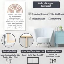 1 Pc Framed Quote Art Rainbow Nursery Wall Art Canvas Poster Painting Wall Decor For Bedroom Living Room