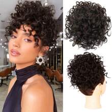 Afro Puff Drawstring Ponytail Kinky Curly Hair Bun Clip In Ponytail Hair Extensions Updo Hairpieces For Women Daily Party Use - Multicolor - View 11