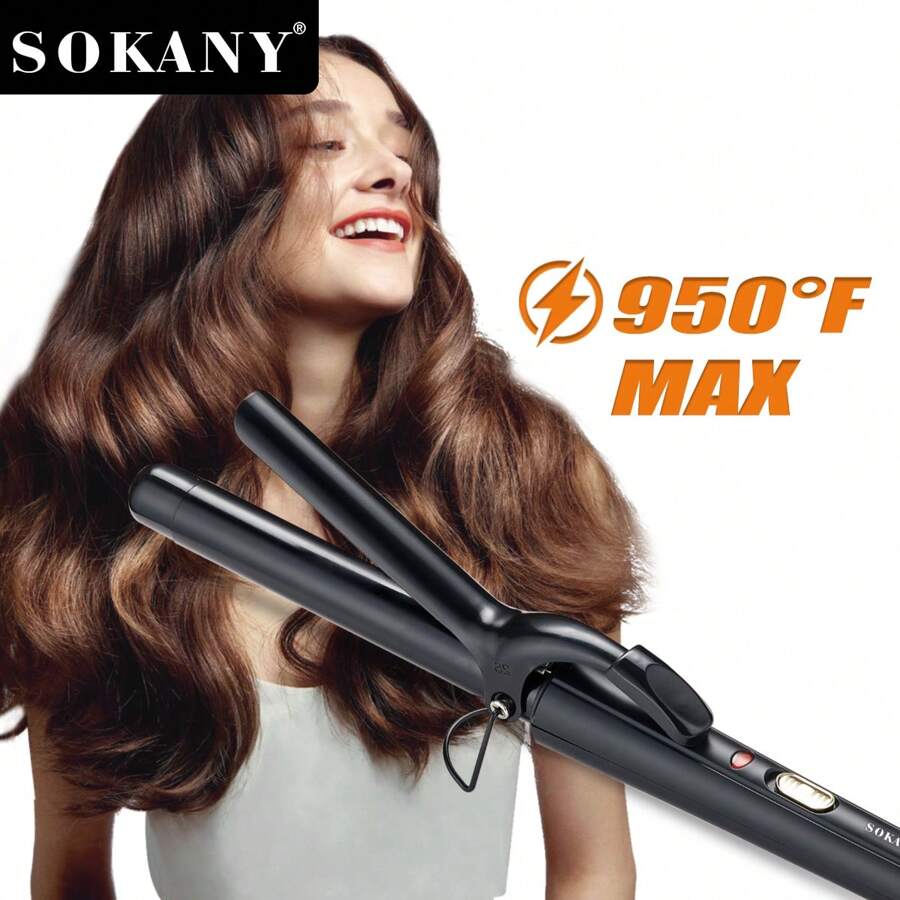SOKANY 多功能卷发器，美容院棒，卷发拉直两用，干湿两用，可调温度，最高加热至 950 度，纳米钛技术，360 度旋转电源。适用于家庭和发廊。