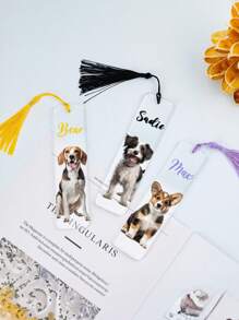 Dog Portrait Bookmark, Personalized Acrylic Bookmark, Pet Bookmark With Tassel, Dog Mom Present, Book Lover Gift, Dog Gift, Fun Bookmarks,School Supplies,Back To School