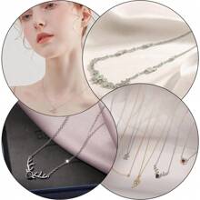 MAGICALCUTDIE 20pcs 17.7in Stainless Steel Necklace Cable Chains With Lobster Claw Clasps Stainless Steel Color Necklace Chain For Men Women Jewelry Chain Making