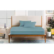 Farfallarossa Bedding Fitted Sheet - Bottom Sheet - Soft Microfiber - Shrinkage And Fade Resistant - Easy Care -1 Fitted Sheet Only - Deep Lake Blue - View 10