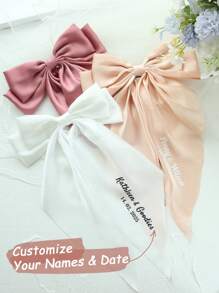 1 pièce Nœud de cheveux personnalisé avec votre nom Nœud de cheveux en monogramme doré personnalisé avec nom Nœud de cheveux en velours pour fille Accessoires pour cheveux femme Nœud de cheveux de mariée personnalisé Nœud de cheveux monogramme Cadeau pour elle Cadeau de mariage