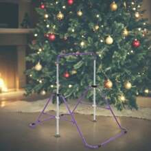 Gymnastics Bar Expandable Horizontal Training Bars For Home Gym Purple - 紫色 - 查看 2